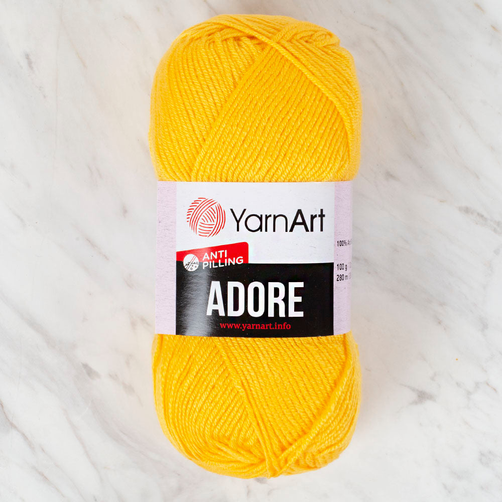 Yarnart Adore Anti Pilling Koyu Sarı El Örgü İpi - 355